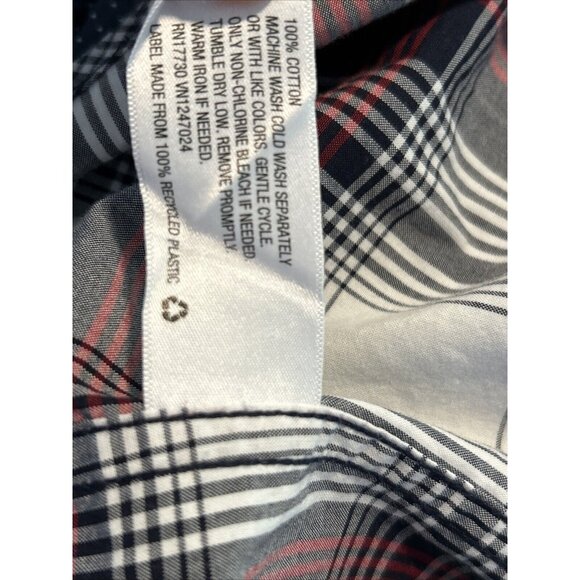 Goodfellow & Co Men’s Medium Red Black‎ Plaid Tartan Flannel Shirt - Picture 5 of 8